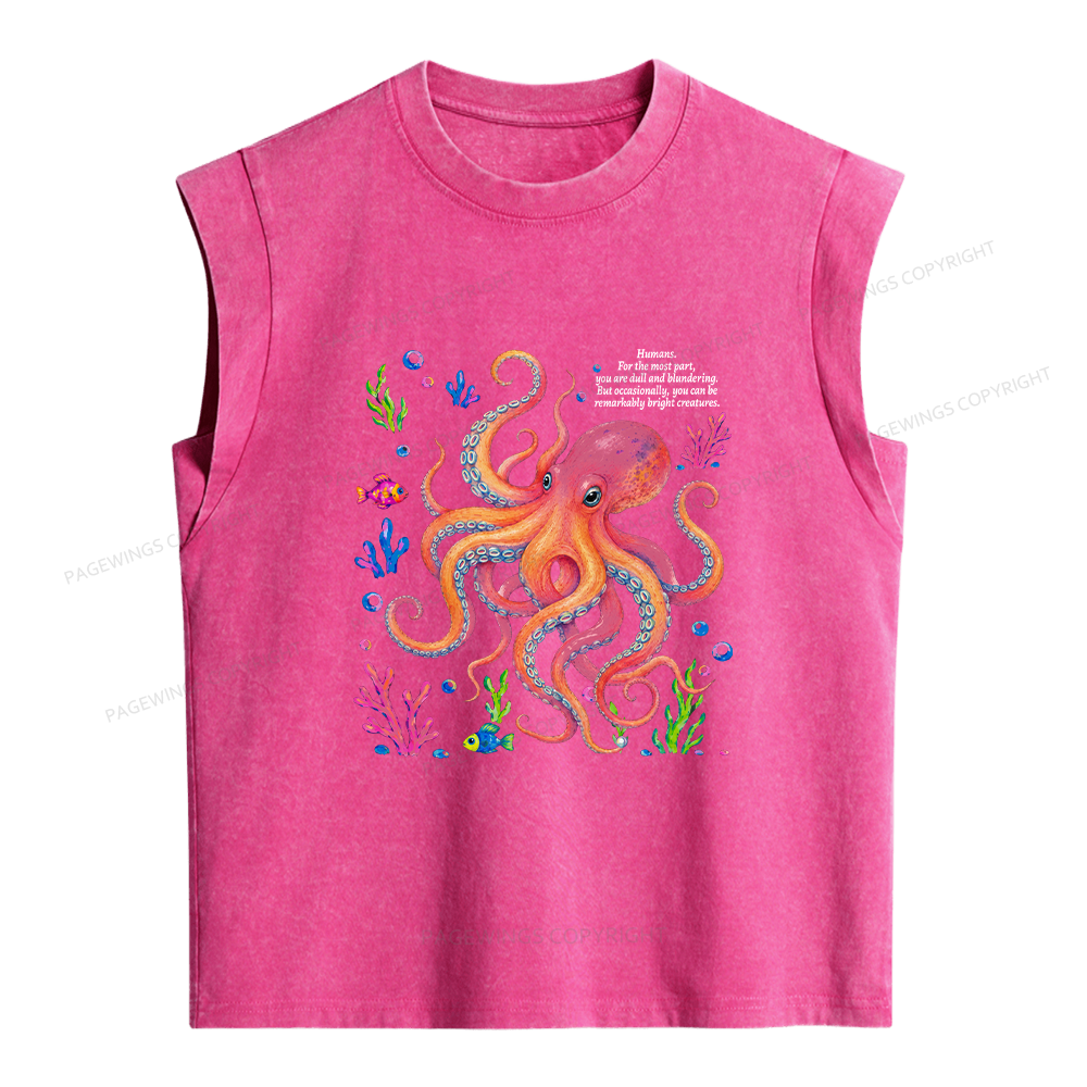 Pagewings Literary Quote Women's Washed Tank Top