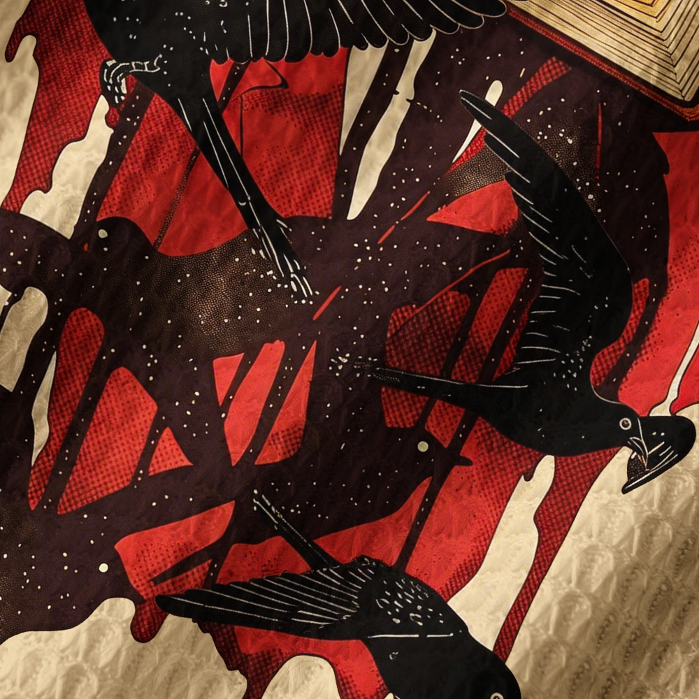 Pagewings Gothic Ravens of Literature Crochet Maxi Dress