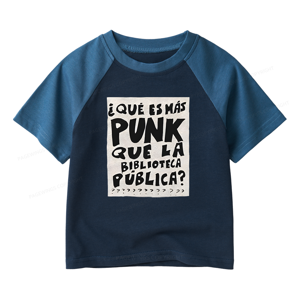 Pagewings What's More Punk Than The Public Library Kids Raglan T-shirt 