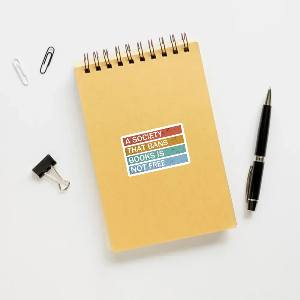 Pagewings Banned Books Shirt, Read Banned Books Sticker