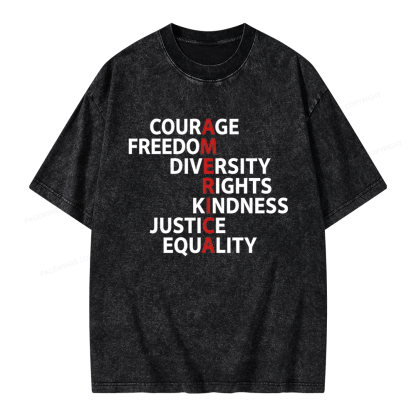 Pagewings Human Rights Unisex Washed T-shirt