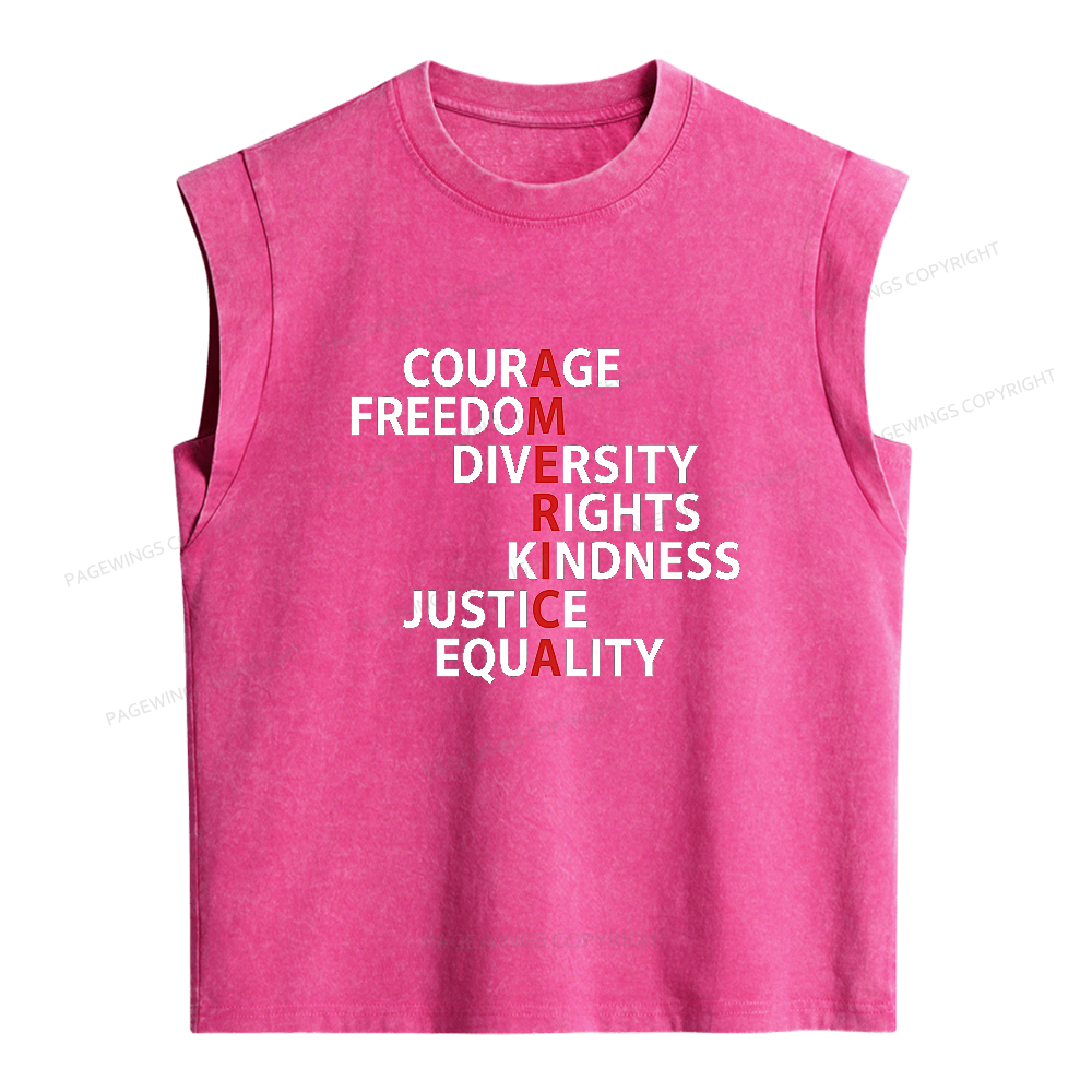 Pagewings Freedom Women's Washed Tank Top