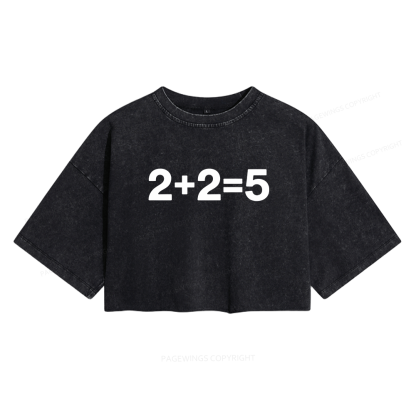 Pagewings Orwell Math Women's Washed Cropped T-shirt