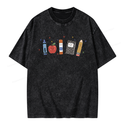 Pagewings Back To School Unisex Washed T-shirt