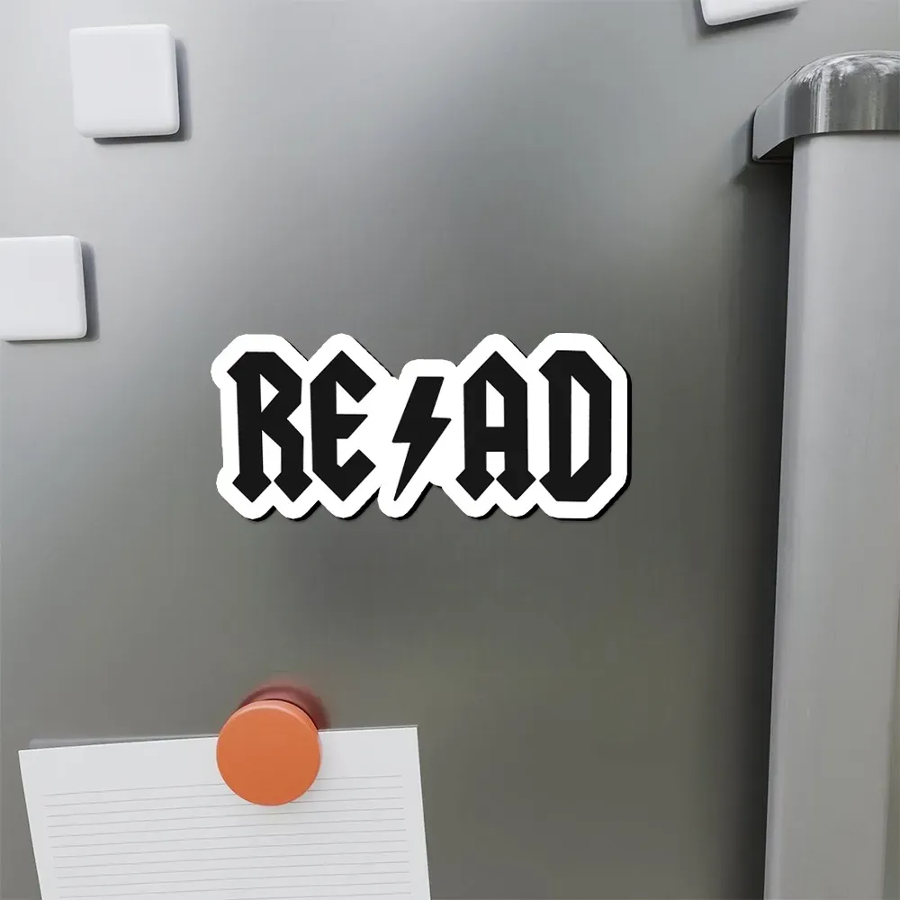 Pagewings Read Back In The Library "Rock And Roll" Fridge Magnet