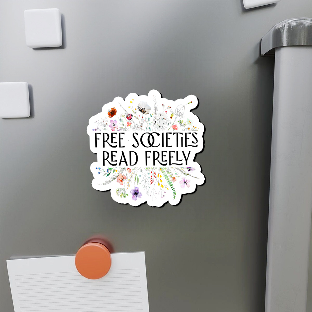 Pagewings Free Societies Read Freely Fridge Magnet
