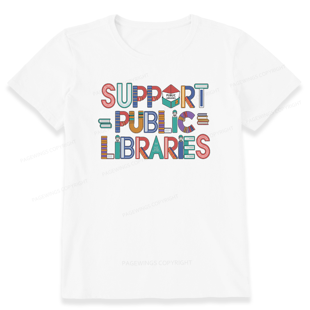 Pagewings Support Public Libraries Unisex Classic T-shirt