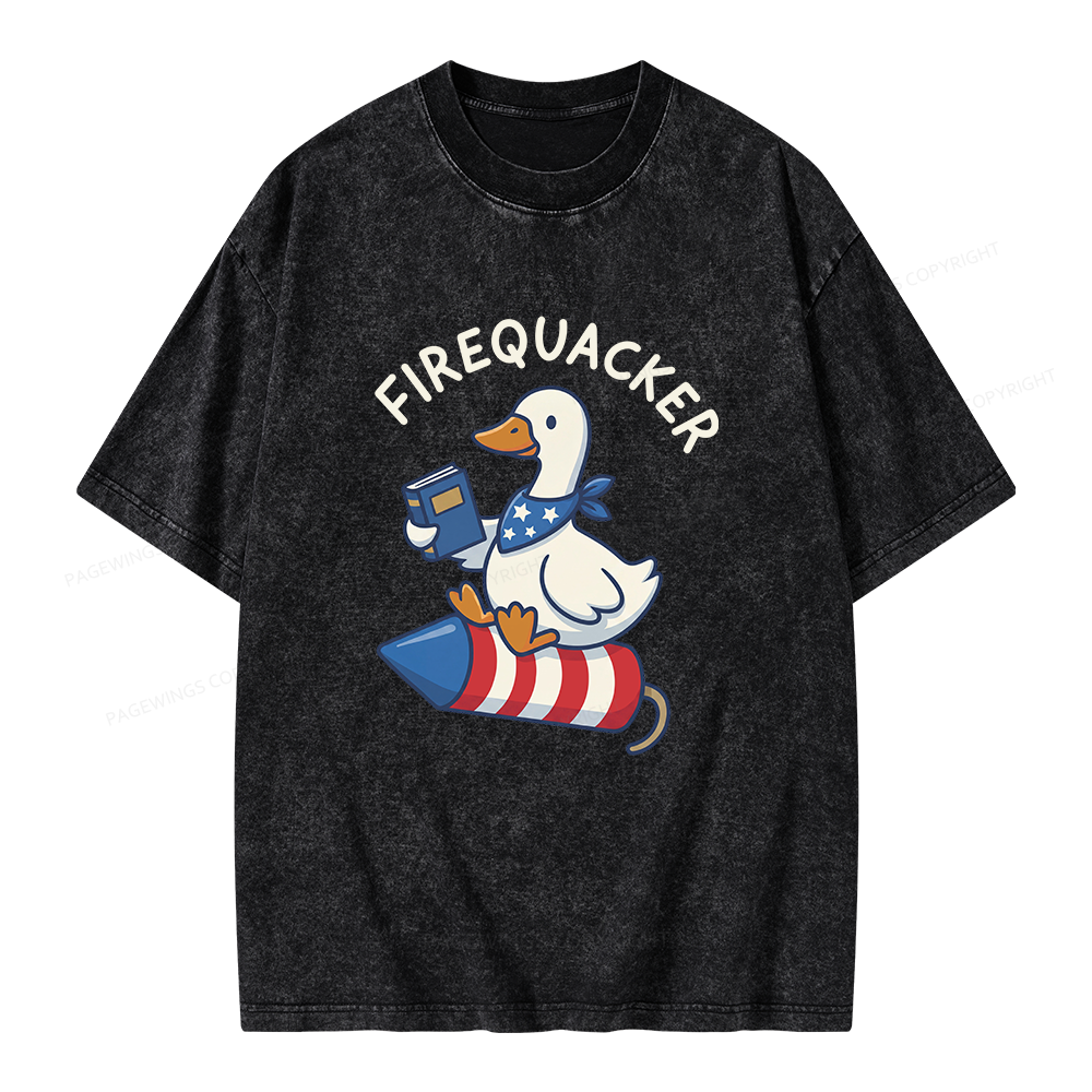 Pagewings Firecracker Unisex Washed T-shirt