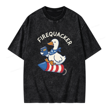 Pagewings Firecracker Unisex Washed T-shirt