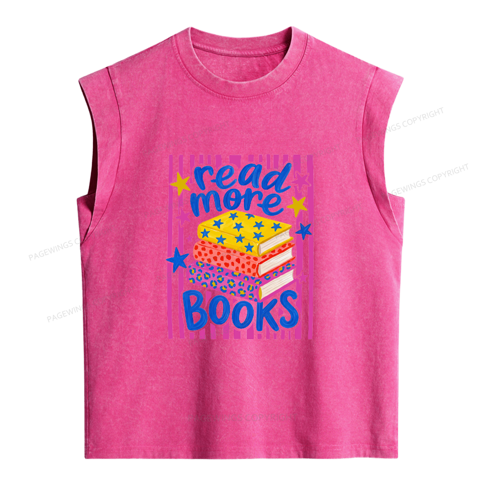 Pagewings Read More Books Women's Washed Tank Top