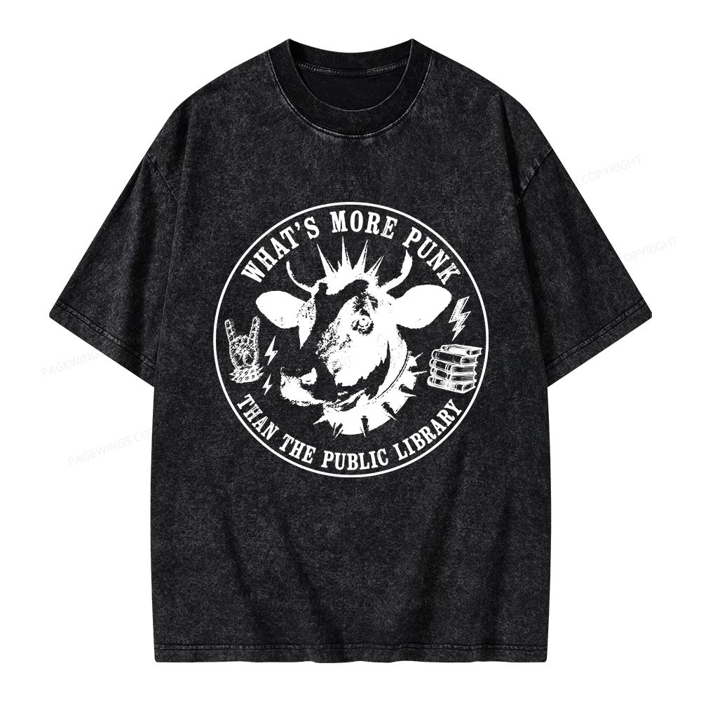 Pagewings What's More Punk Than The Public Library Unisex Washed T-shirt
