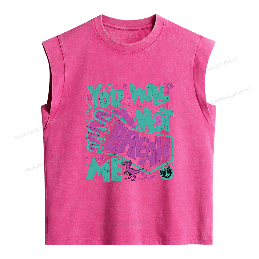 Pagewings You Will Not Break Me Women's Washed Tank Top