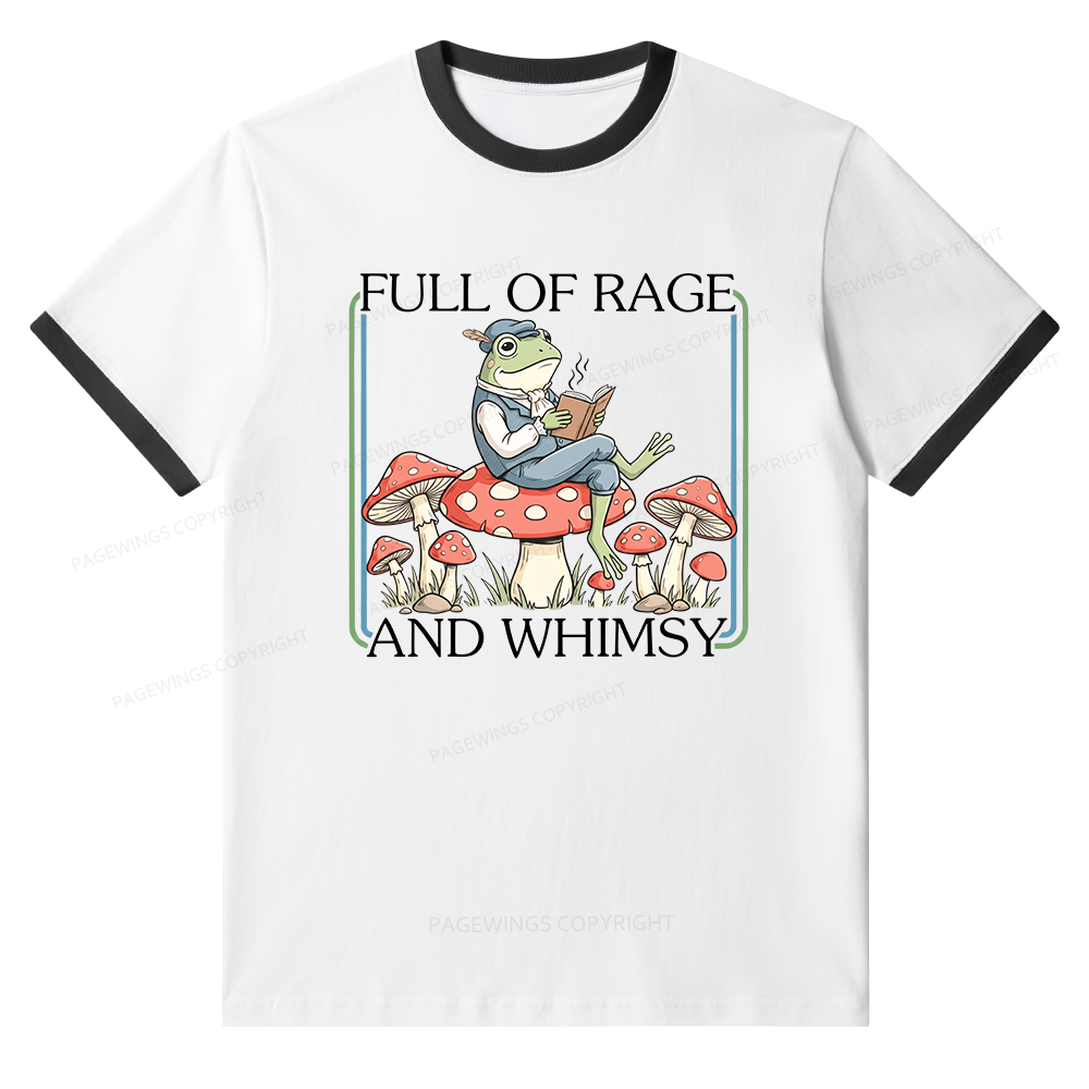 Pagewings Full Of Rage and Whimsy Unisex Ringer T-Shirt 