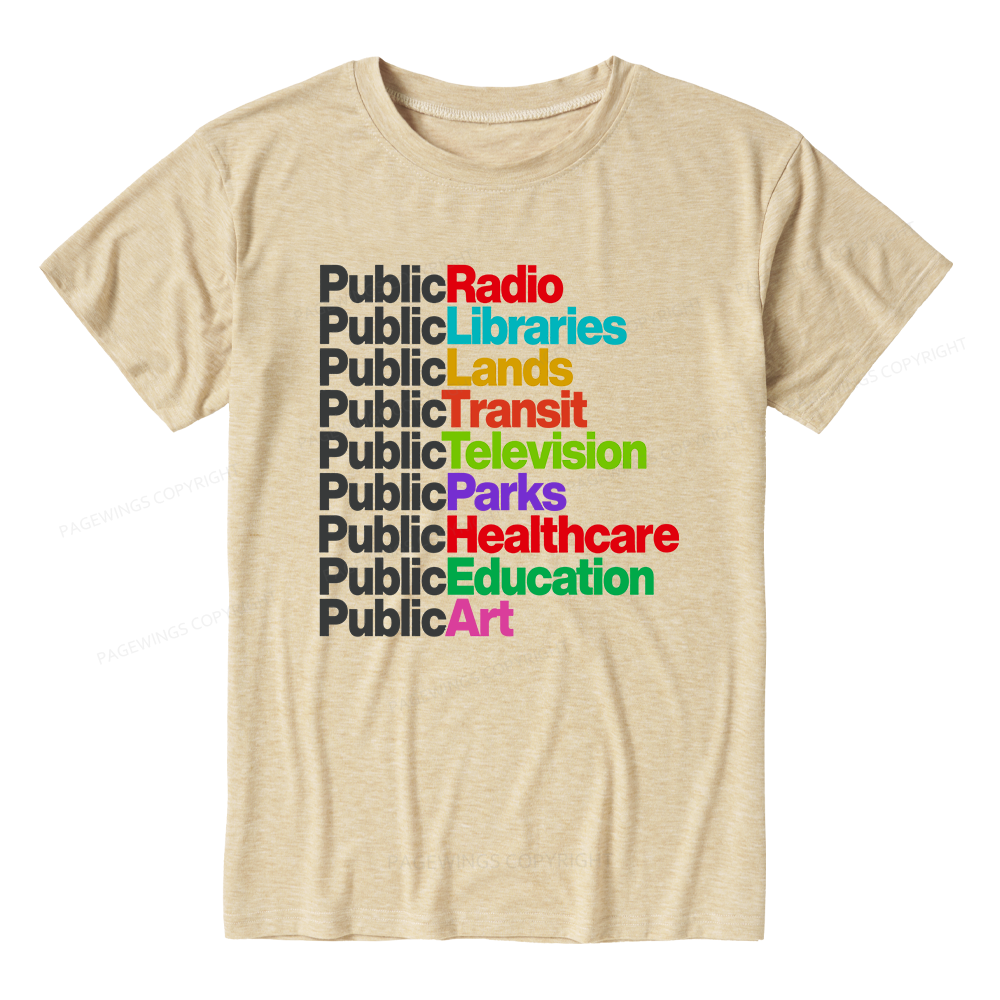 Pagewings Soft Personalized Public Libraries Unisex Heather T-Shirt
