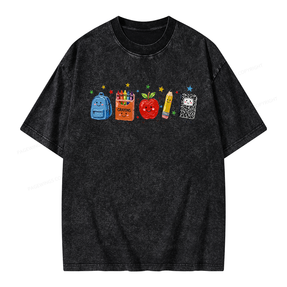 Pagewings It's a Good Day for Learning Unisex Washed T-shirt