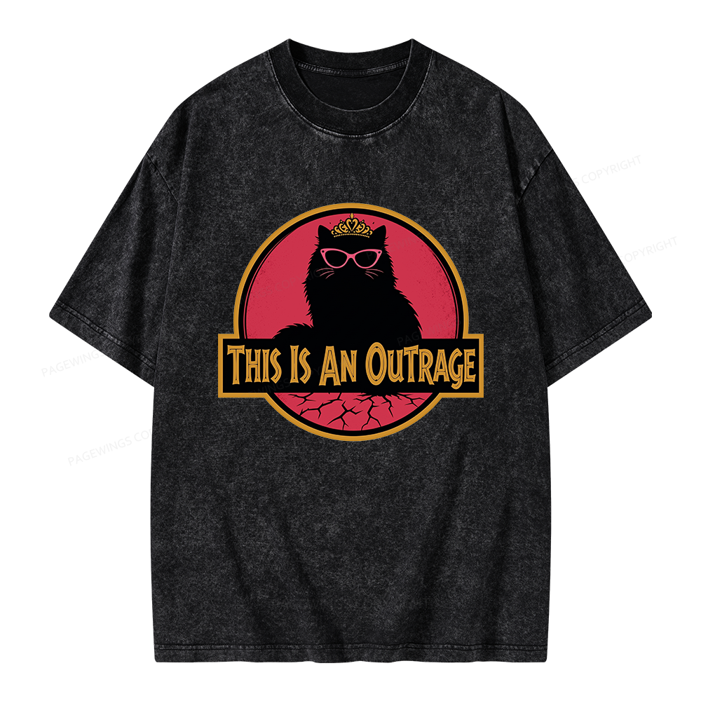 Pagewings This Is An Outrage Unisex Washed T-shirt