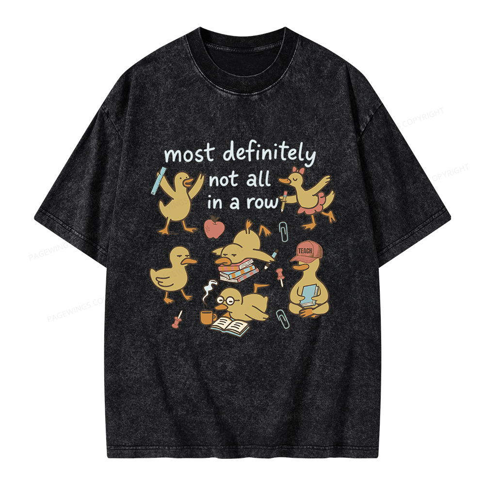 Pagewings Ducks In A Row Unisex Washed T-shirt