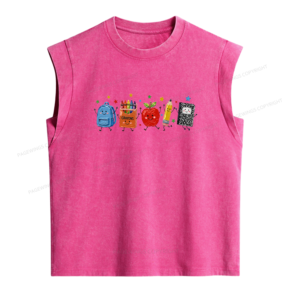 Pagewings It's a Good Day for Learning Women's Washed Tank Top