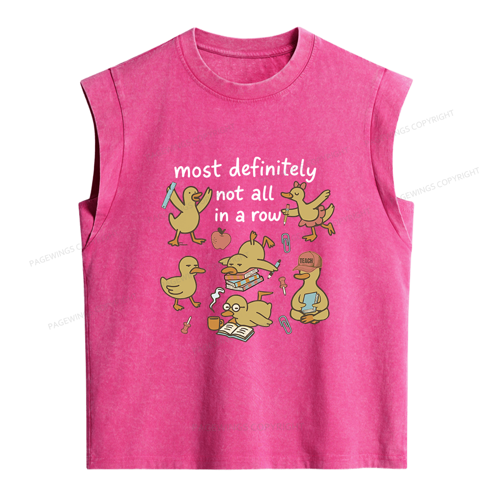 Pagewings Ducks In A Row Women's Washed Tank Top