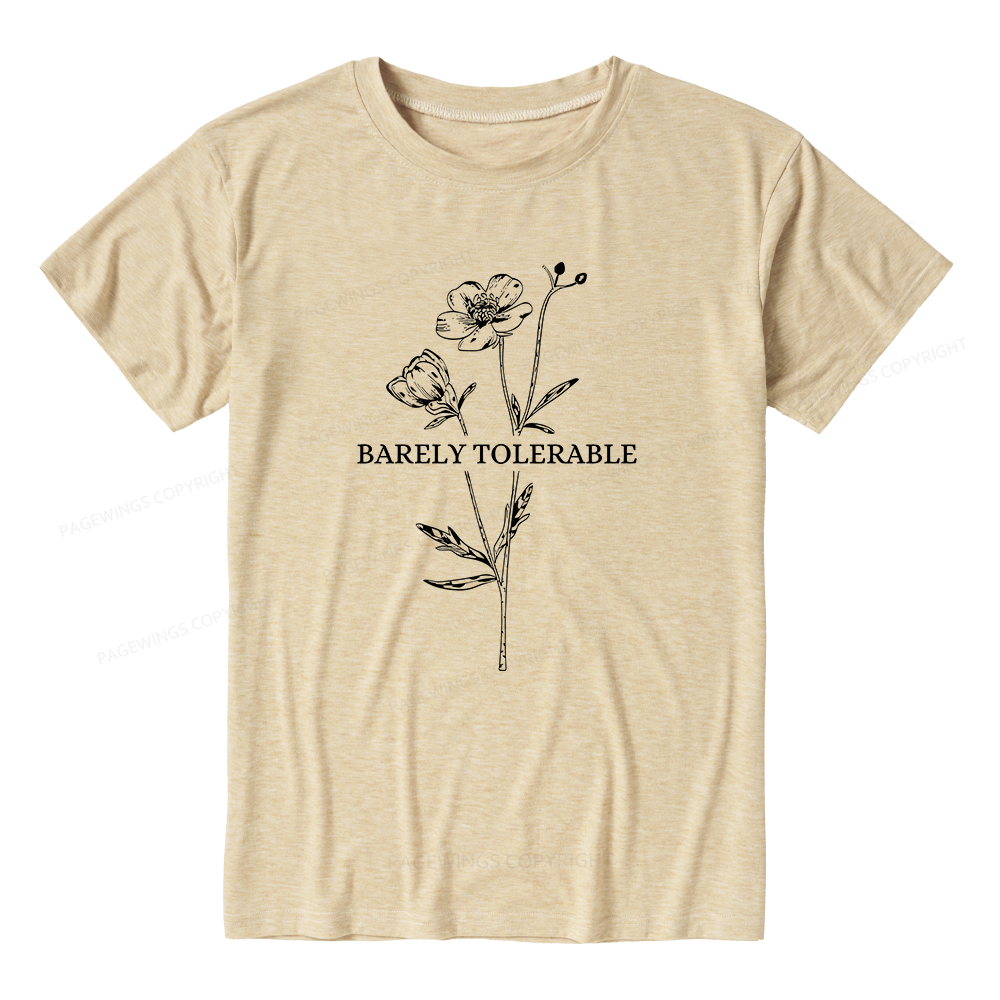 Pagewings Soft Barely Tolerable Unisex Heather T-Shirt