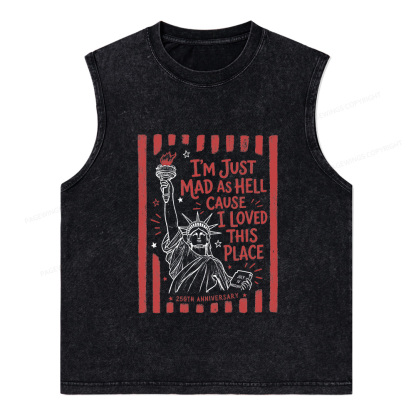 Pagewings I’m Just Mad As Hell 250th Unisex Washed Tank Top