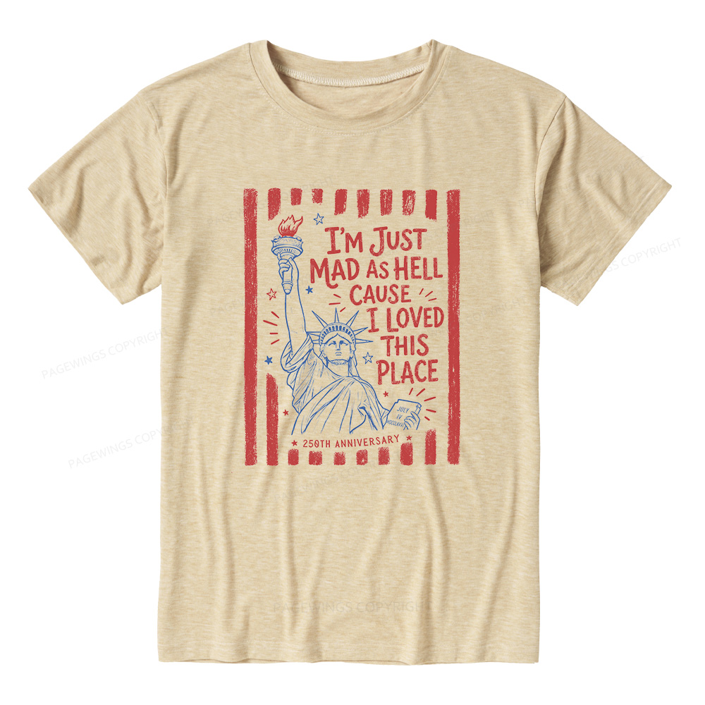 Pagewings Soft I’m Just Mad As Hell 250th Unisex Heather T-Shirt