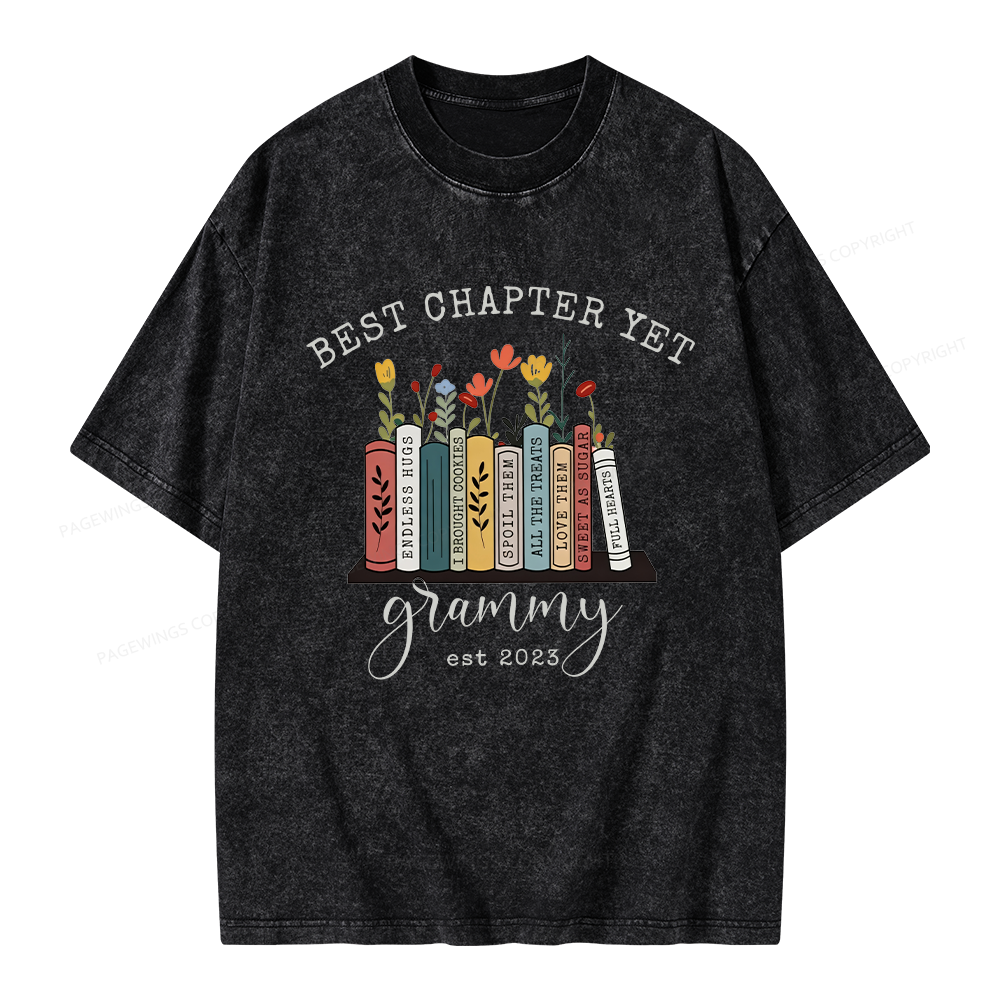 Pagewings Personalized The Best Chapter Yet Unisex Washed T-shirt