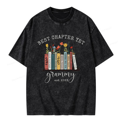 Pagewings Personalized The Best Chapter Yet Unisex Washed T-shirt