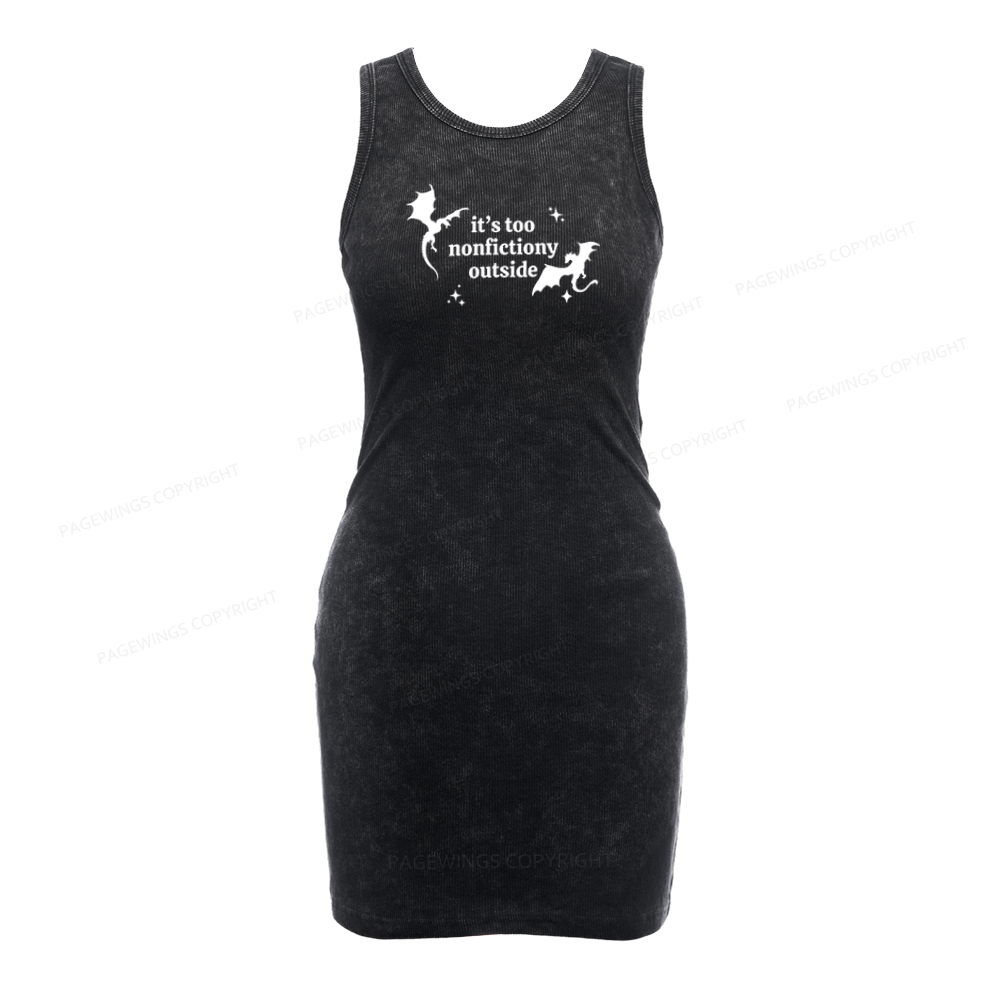 Pagewings Too Nonfictiony Outside Bodycon Tank Dress