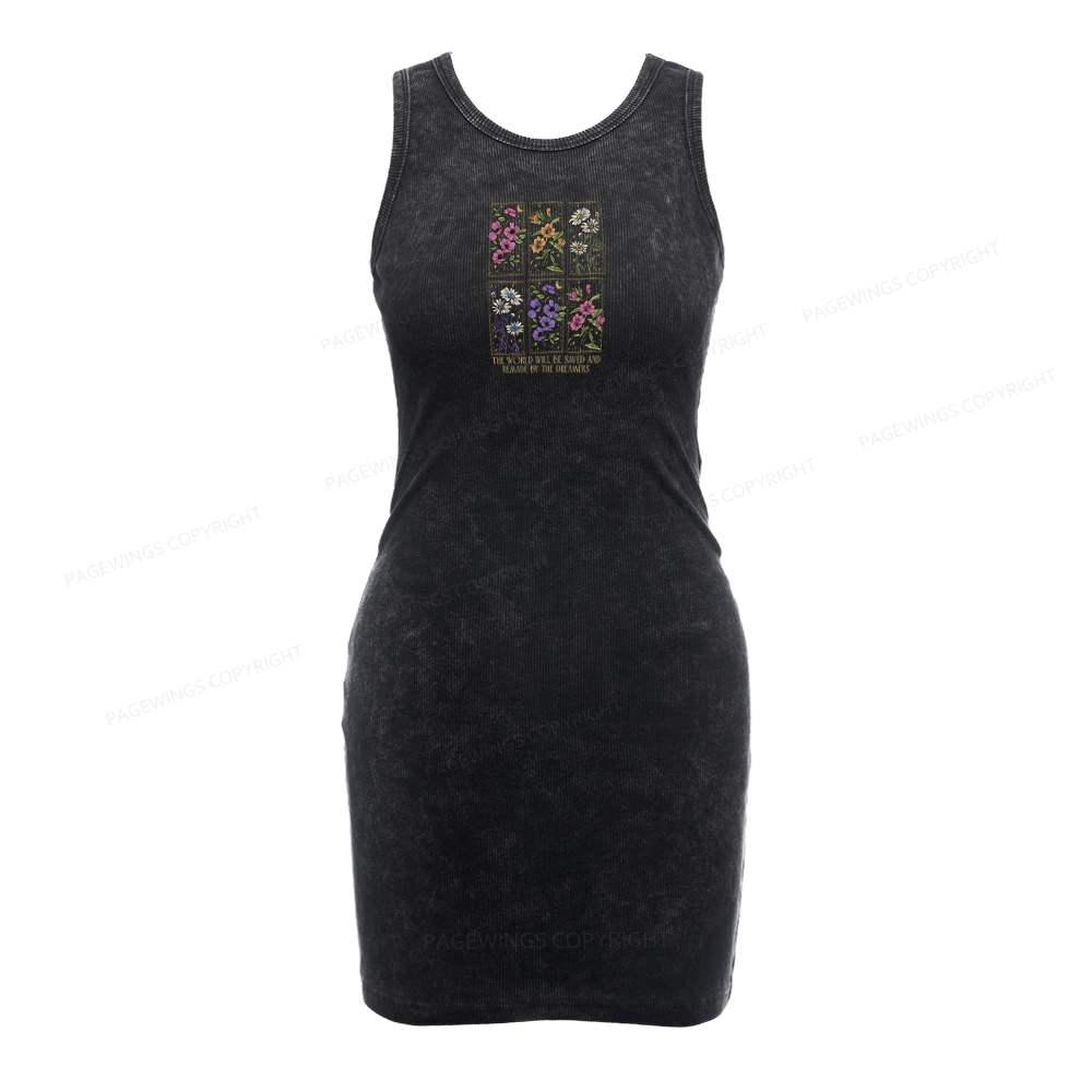 Pagewings Vintage Book Bodycon Tank Dress