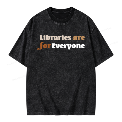 Pagewings Libraries are for Everyone Unisex Washed T-shirt