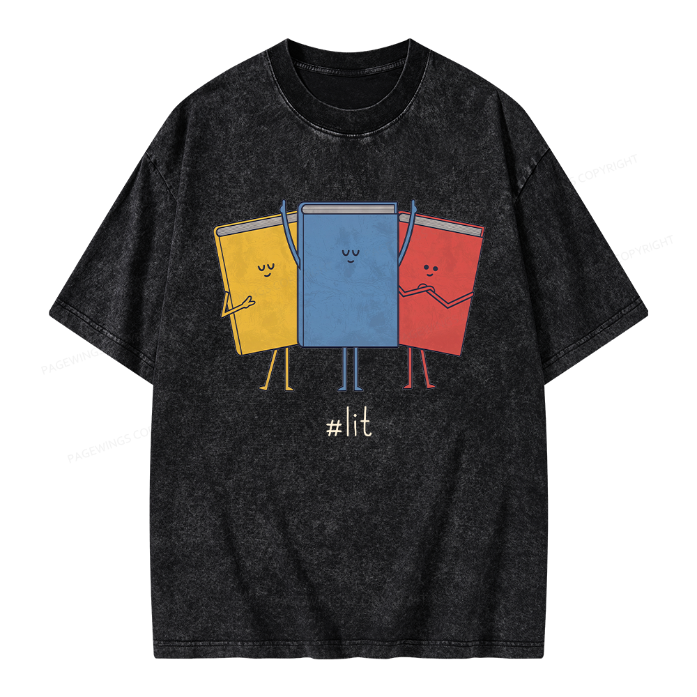 Pagewing Literature Unisex Washed T-shirt