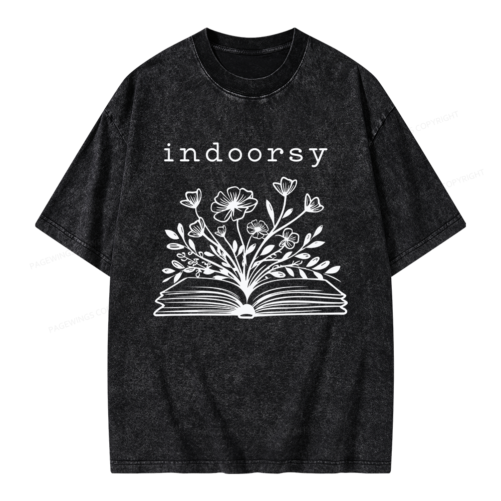 Pagewing Indoorsy Unisex Washed T-shirt