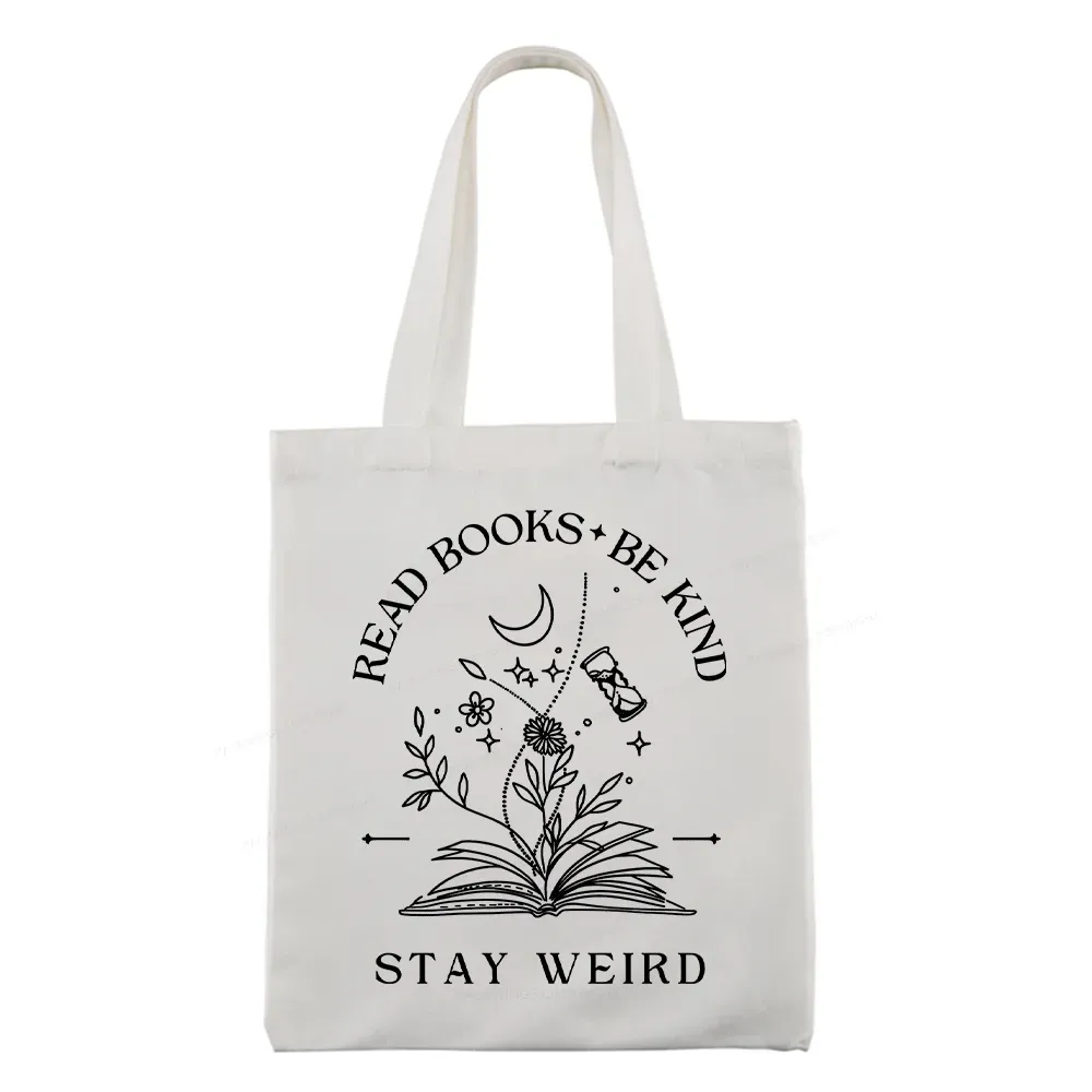 Pagewings Comfort Colors Read Books Be Kind Stay Weird Tote Bag
