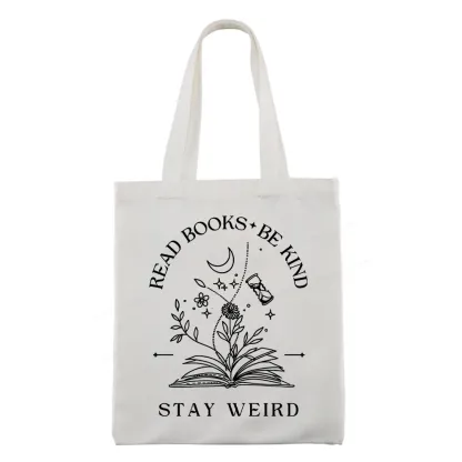 Pagewings Comfort Colors Read Books Be Kind Stay Weird Tote Bag