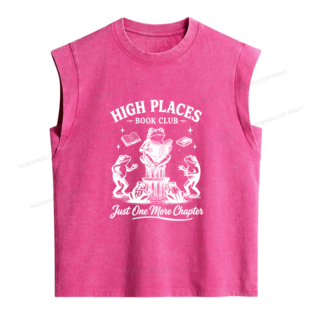 Pagewing High Places Book Club Women's Washed Tank Top