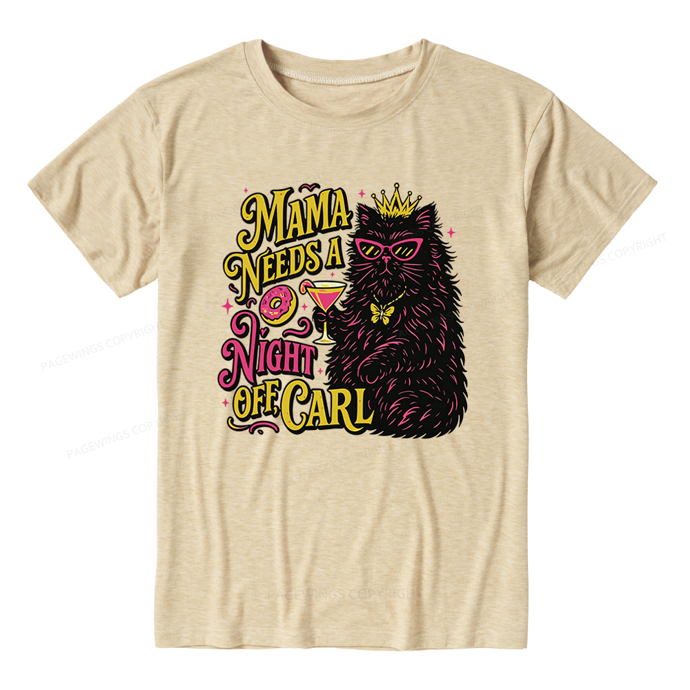 Pagewings Soft Pagewings Mama Needs A Night Off Unisex Heather T-Shirt