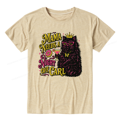 Pagewings Soft Pagewings Mama Needs A Night Off Unisex Heather T-Shirt