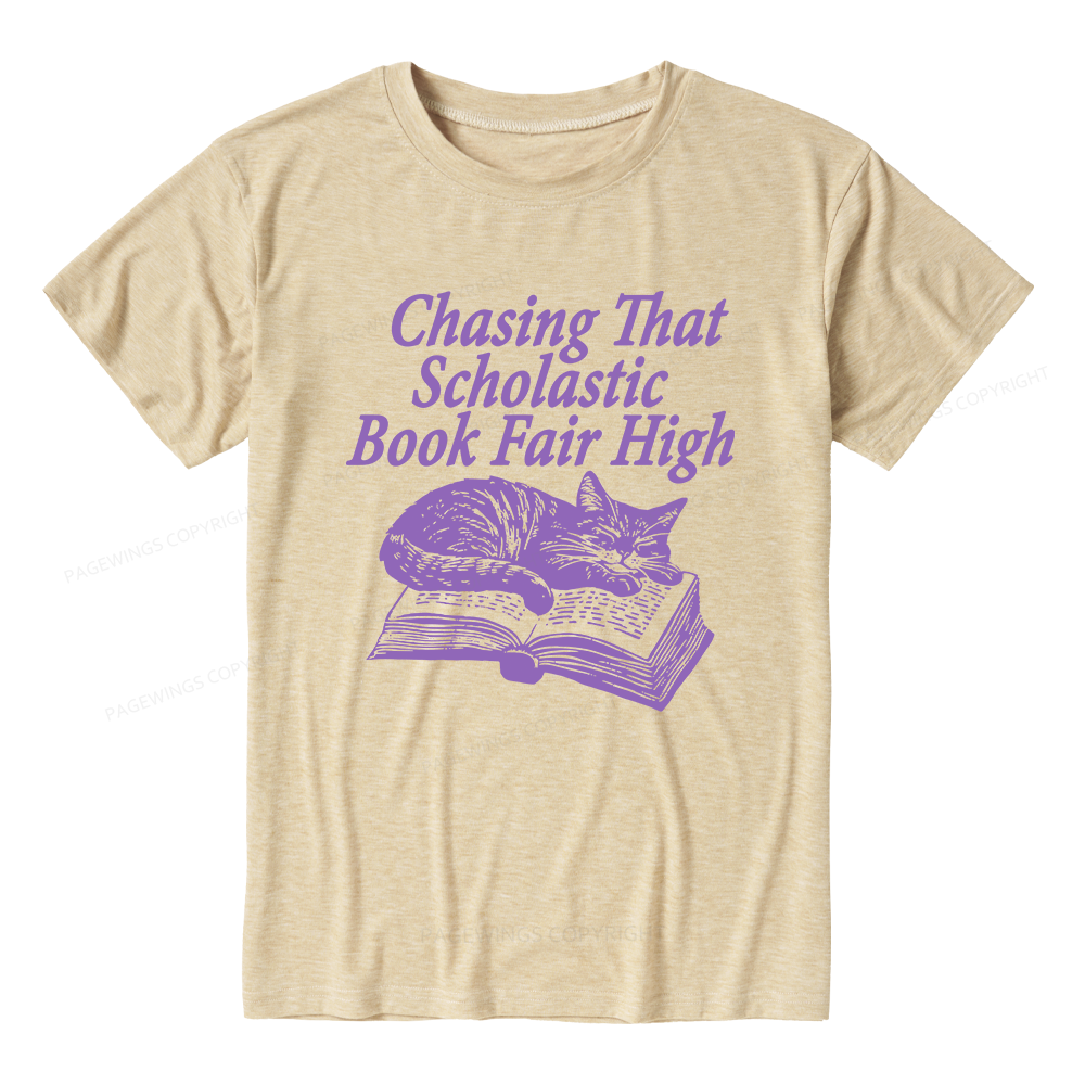 Pagewings Soft Chasing that Scholastic Book Fair High Unisex Heather T-Shirt