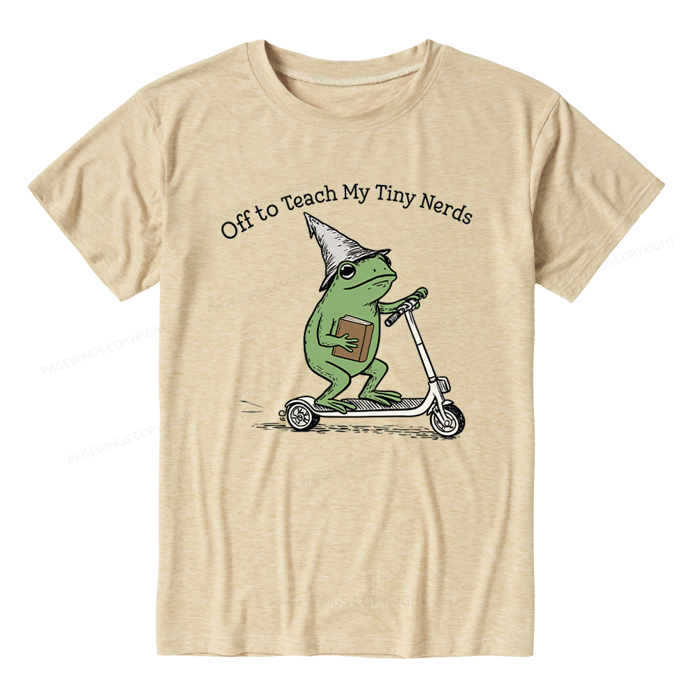 Pagewings Soft Off To Teach My Tiny Nerds Unisex Heather T-Shirt
