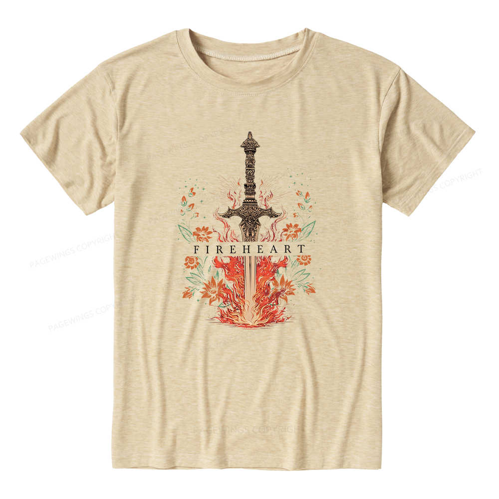 Pagewings Soft Fireheart Unisex Heather T-Shirt