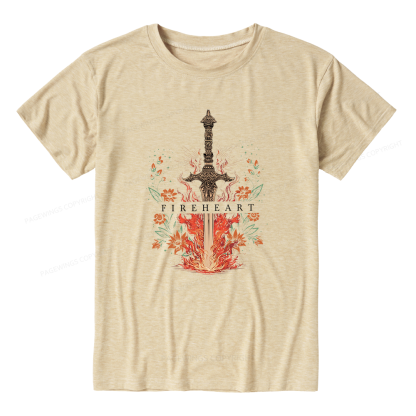 Pagewings Soft Fireheart Unisex Heather T-Shirt
