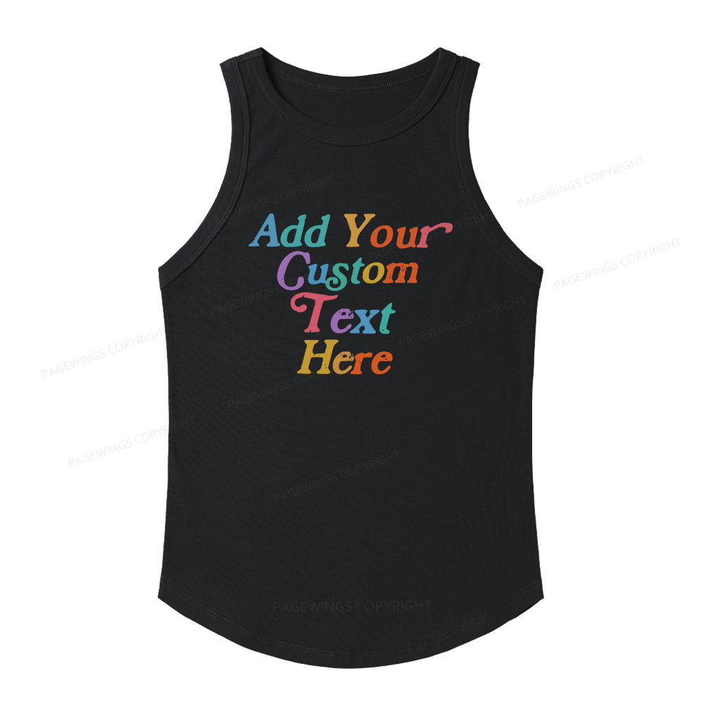 Pagewings Personalized Slim Fit Quotes Women's Fitted Tank Top 