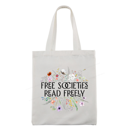 Pagewings Free Societies Read Freely Tote Bag