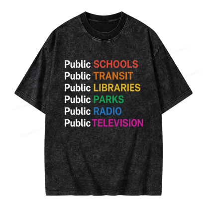 Pagewing Public Services Unisex Washed T-shirt