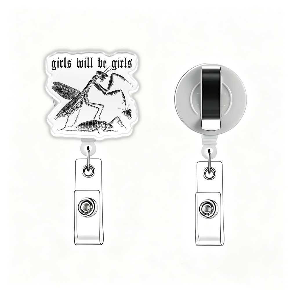 Pagewings Girls Will Be Girls Acrylic Badge Clip