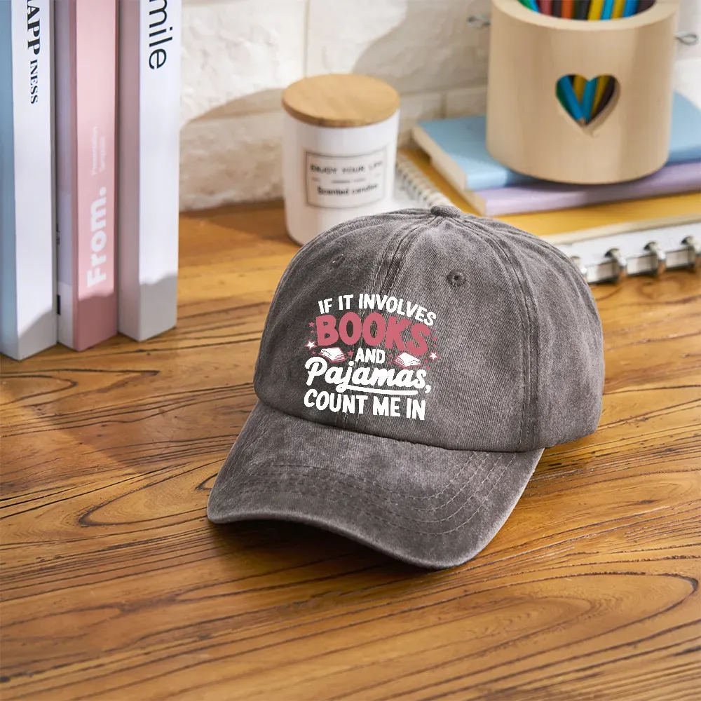 Pagewing Lover Funny Book Reading Washed Cap