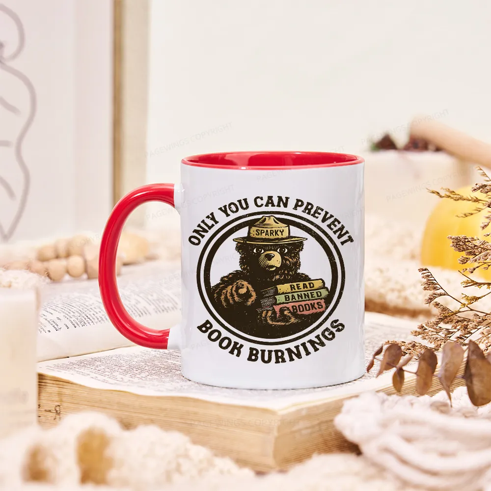 Pagewings Only You Can Prevent Book Burnings Mug
