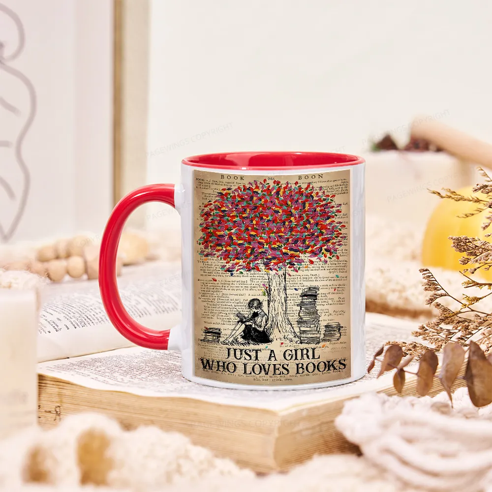 Pagewings Just A Girl Who Loves Books Mug