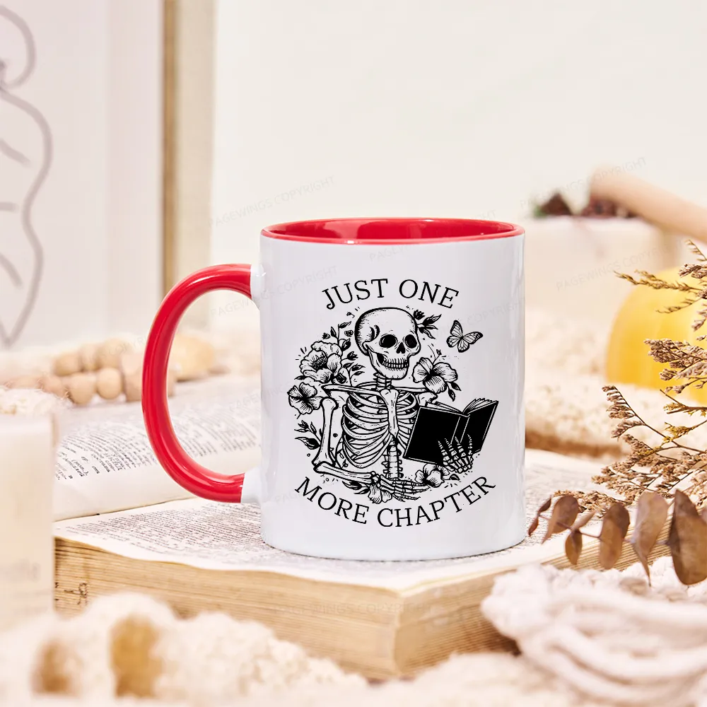 Pagewing One More Chapter Skeleton Unisex Tee Mug